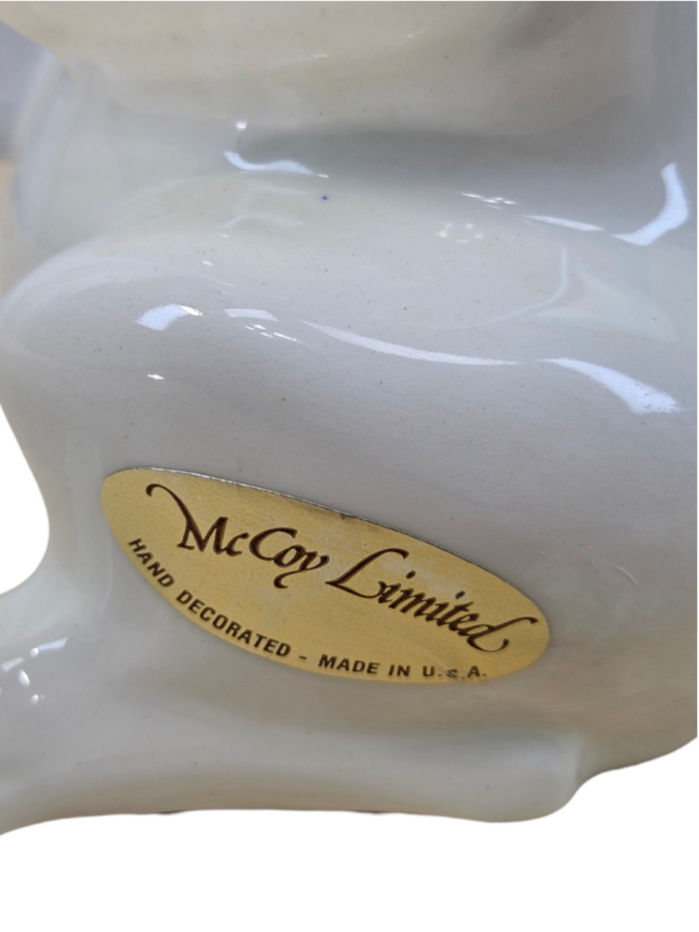 Vintage McCoy Easter Bunny McLights Ceramic Flower Frog Vase Luminary USA - Picture 6 of 9